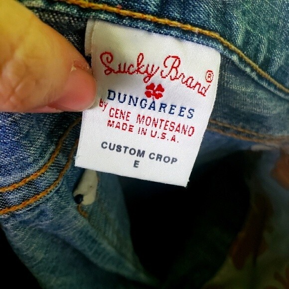 Lucky Brand Dungrees Custom E Crop capri Denim Jeans Size 6/28 - Picture 10 of 10